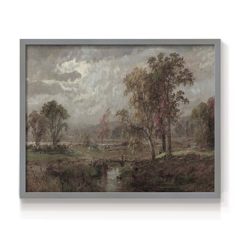 Paysages rétro-CCLxx - reproduction encadrée, H 11 po x l 14 po