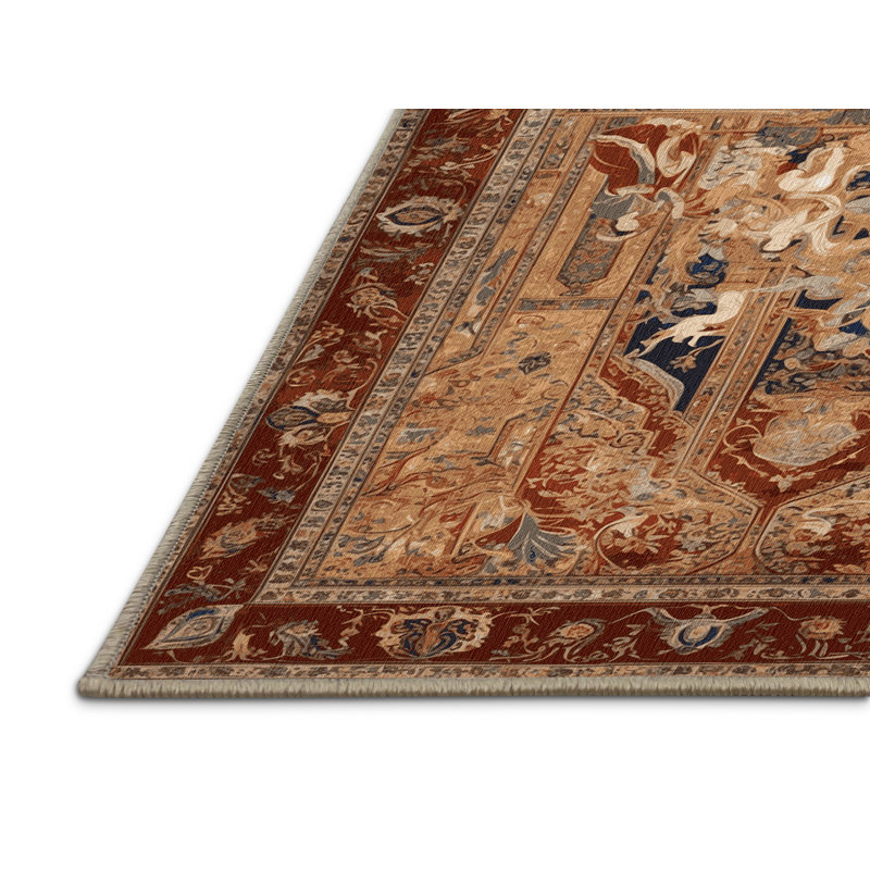 Tapis brun lavable à la machine, Rectangle 5 pi x 7 pi