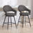 26" Faux Leather Counter Height Swivel Bar Stools-923409147-909672302