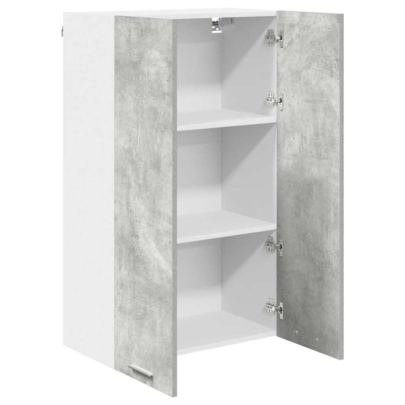 Vidaxl Hanging Cabinet Riga White 60 X 31 X 100 Cm Engineered Wood, 100cm H x 60cm W x 31cm D, Concrete Grey