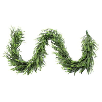 9ft Real-Touch Norfolk Pine Garland –108" Realistic Faux Christmas Garland | Fireplace, Table, Stair, Window & Front Door Decor