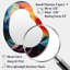 Rainbow Moons Retro Geometrics - Irregular Abstract Landscapes Modern Unique Wall Mirror