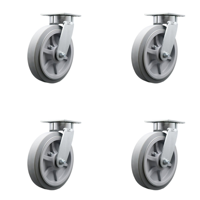 Kingpinless Thermoplastic Rubber Caster