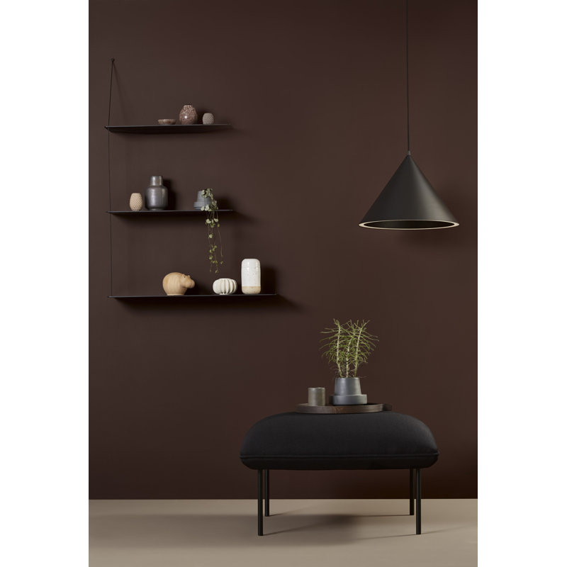 Stedge Add-On Shelf (80 Cm), Black Oak, 15.7" H x 31.5" W x 8.7" D