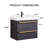 Granbury 30" Black Modern Wall-Mounted Single Bathroom Vanity Set