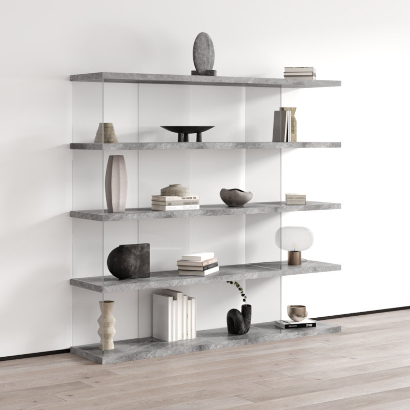 Gravity 70.9" Bookcase with Matte Finish