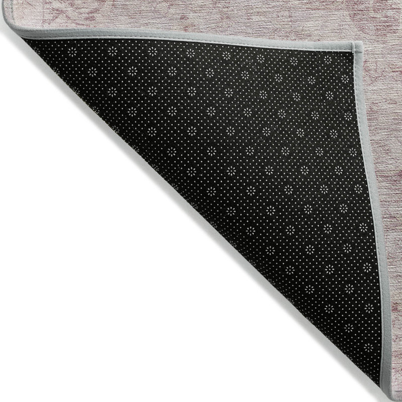 Tapis intérieur lavable à motif floral rose 8 pi x 10 pi
