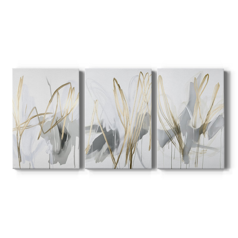 ABSTRACT Series DCCLV III - Toile tendue sur mesure - 3 pièces, H 27 po x l 54 po