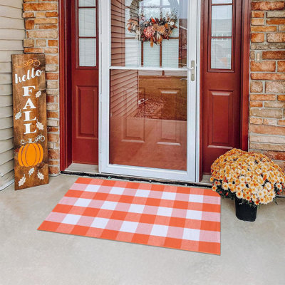 Buffalo Plaid Rugs For Living Room, Kitchen Rugs,Entry Way Rugs,Door Rugs,Area Rugs,Farmhouse Bath Room Rugs,Buffalo Check Rugs,Woven Rag, Rugs,Revirsible Rugs Cotton