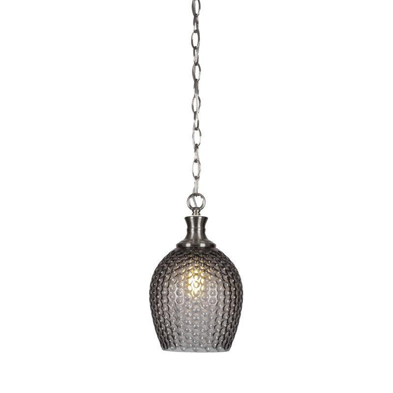 Luminaire suspendu à chaîne Zola, Nickel