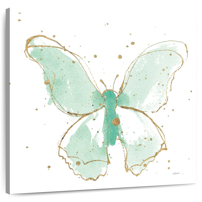 Papillons dorés Brampt menthe