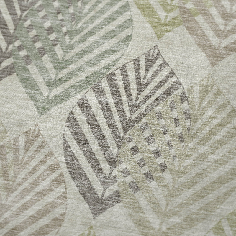 Jeté floral Sherpa ASB744 Addison, Motif floral taupe