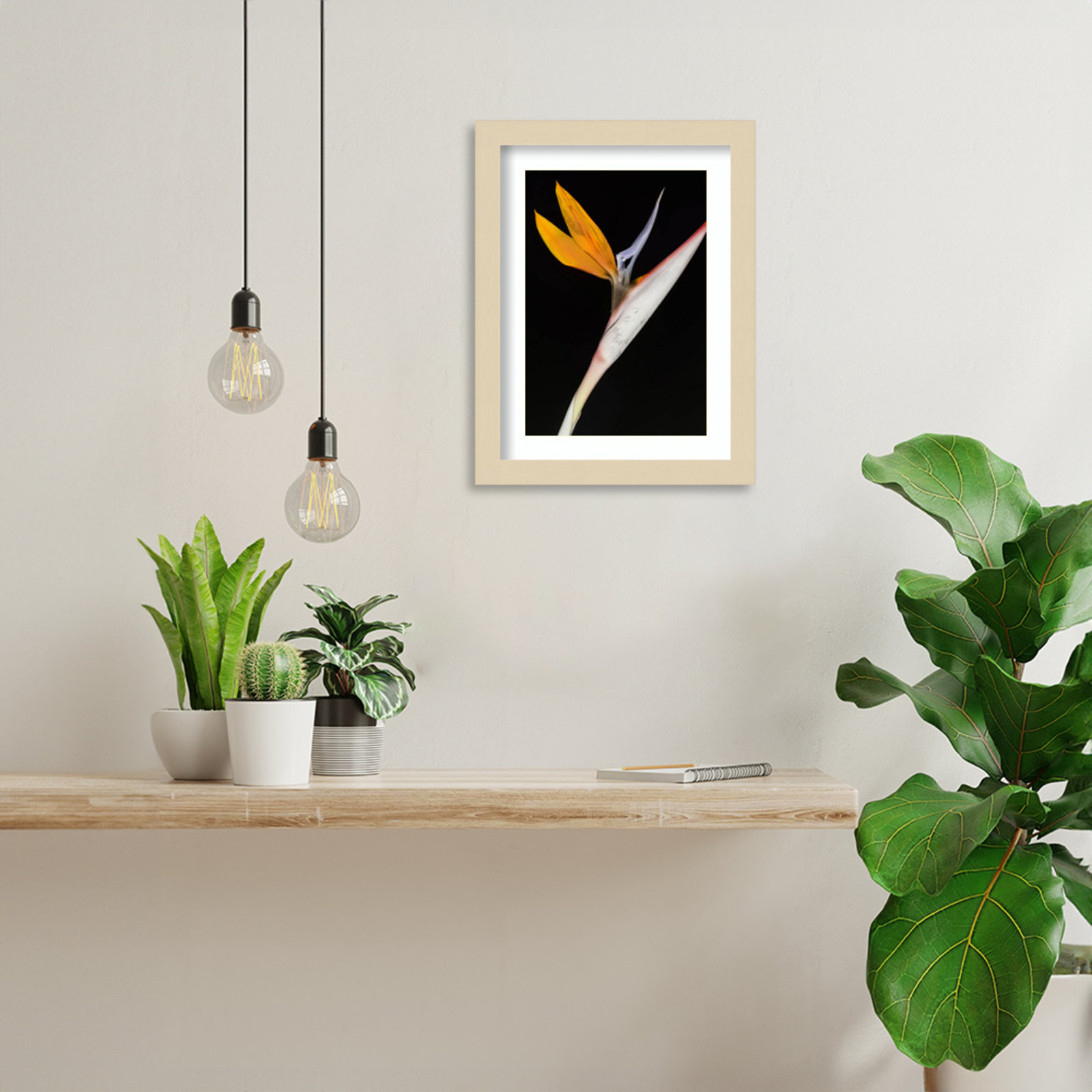 Olcott "Bird of Paradise" Print, Brown, 13" H x 10" W