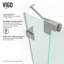 Porte de douche pivotante sans cadre avec verre transparent 3/8 po l 42-48 po x H 72 po Pirouette