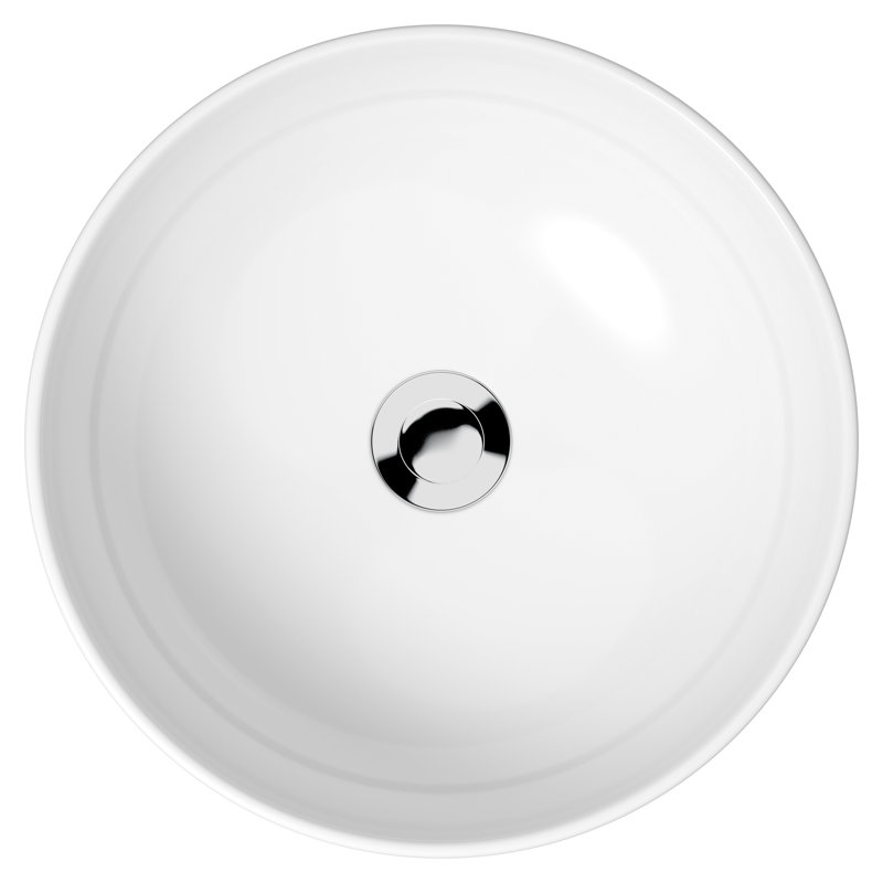 Cersanit Moduo White Ceramic Circular Sink, 15cm H x 40cm W x 40cm D