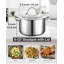 Faitout classique en acier inoxydable de 6 pintes avec couvercle en verre, grande cocotte pour soupe, ragoût, chili et pâtes de Cooks, compatible avec toutes les cuisinières-92914908