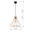Luminaire suspendu cage en métal à hauteur ajustable