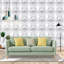 Panneau mural 3D 11,8 "x 11,8" en blanc (paquet de 12)