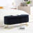 Storage Bench Bedroom Bench, Velvet Oval Upholstered End Of Bed Bench With Golden Metal Legs,50"Modern Storage Ottoman Bench For Bedroom, Living Room,Entryway,Window-1904275108