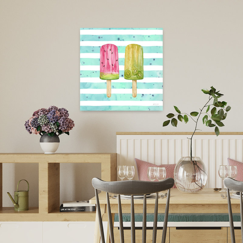Popsicles fruitées Art contemporain, H 18 po x l 18 po