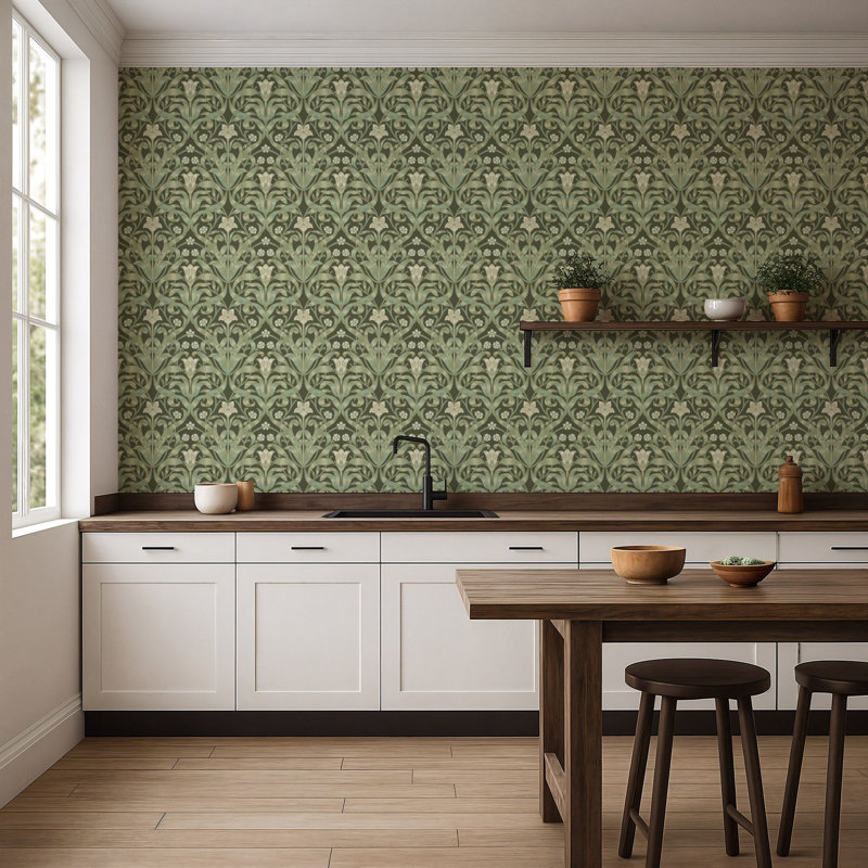 Ribbon Lily - Wallpaper, Ivy Night, Premium Paper