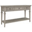 Console de style rétro classique avec trois tiroirs supérieurs et tablette inférieure ouverte-2121389989