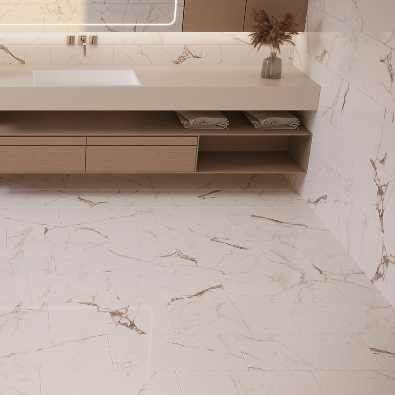 Kaia 12-in. x 24-in. Stone Look Polished Porcelain Wall & Floor Tile, Kyrosia