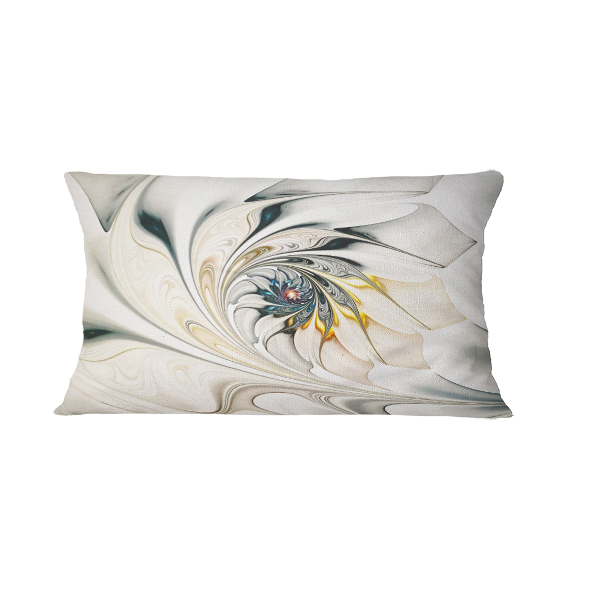 DesignArt Stained Glass Floral Modern Lumbar Pillow & Reviews Wayfair