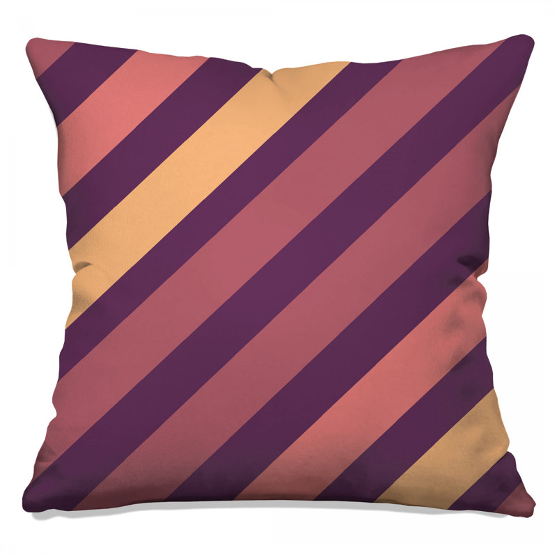 Diagonal Striped Pattern Double Sided Throw Pillows, 20 x 20 inches