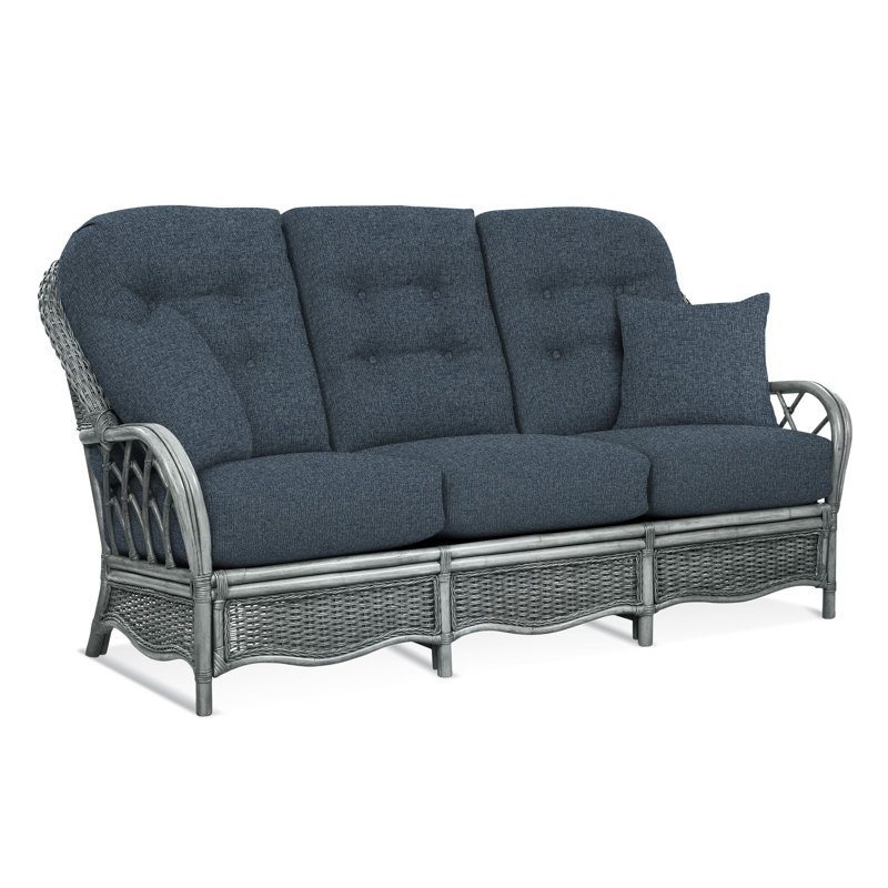 Everglade Upholstered 76'' Sofa, Basic Blue; 0317-63, Ocean