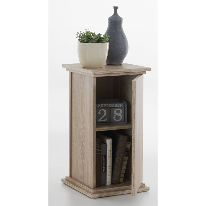 30cm W Manufactured Wood Bedside Table, Oak