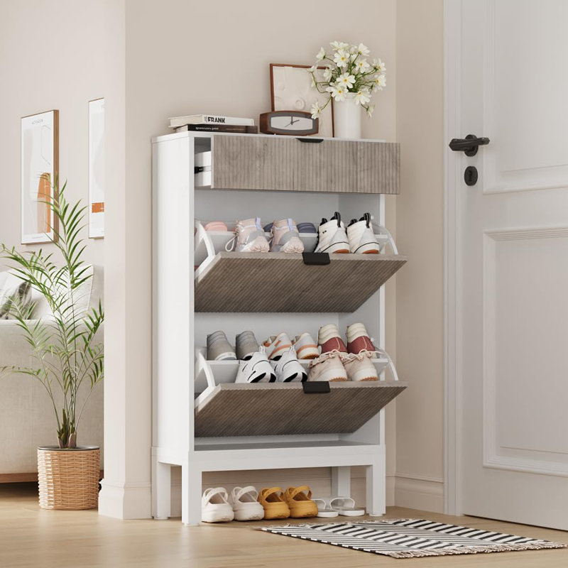 16 Pair Flip Down Shoe Storage