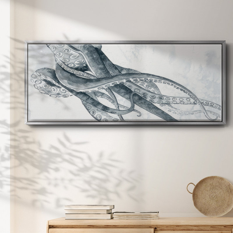 Octipi III- Framed Canvas, 24" H x 60" W