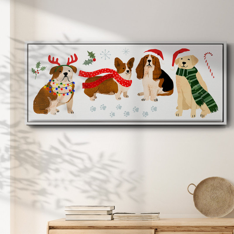 Collection Holidogs - toile encadrée, H 12 po x l 30 po