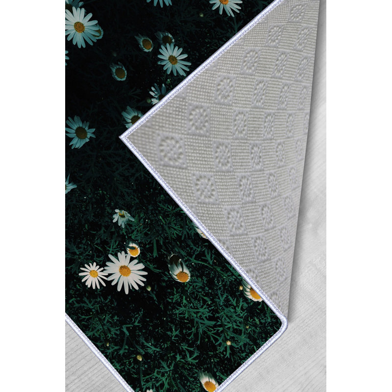 Fashionable Hall Carpet, 3D Digital Print, 3.3 x 6.6 ft | 100% Polyester, 650 g/m², Pile Height: 0.3 in | Non-Slip PVC Dot Underside, Machine Washable, Ideal for Entryways & Living Rooms, Easy Care & Durable