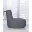 Fauteuil à billes de qualité supérieure, gris fumée, 27,6 po x 31,5 po x 13,8 po | Tissu 100% polyester 100% polyester imperméable et rembourré 100% perles | Conception moderne pour le divertissement et la détente en plein air-674263932