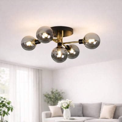 Boley 5-Burner Ceiling Light 52.5cm