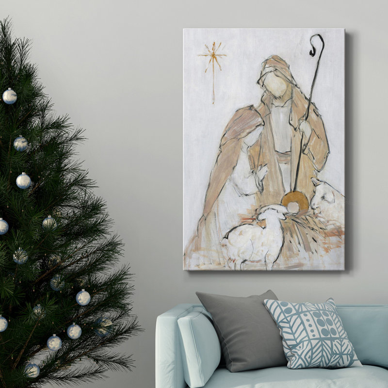 Sainte nuit - reproduction sur toile tendue, H 60 po x l 40 po x P 1 po
