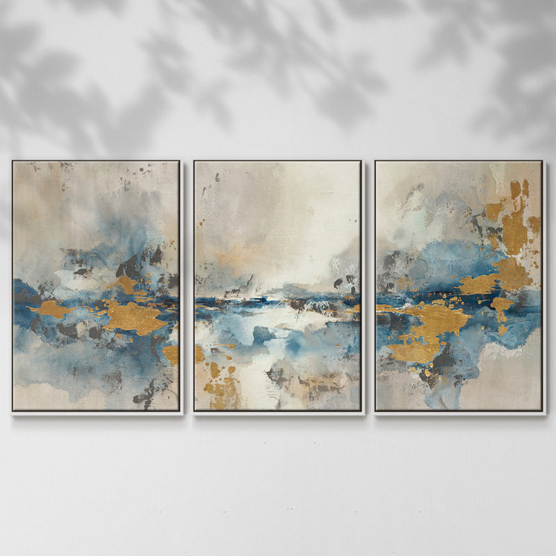 Repose - Toile encadrée multi-pièces, Blanc, H 40 po x l 78 po x P 2 po