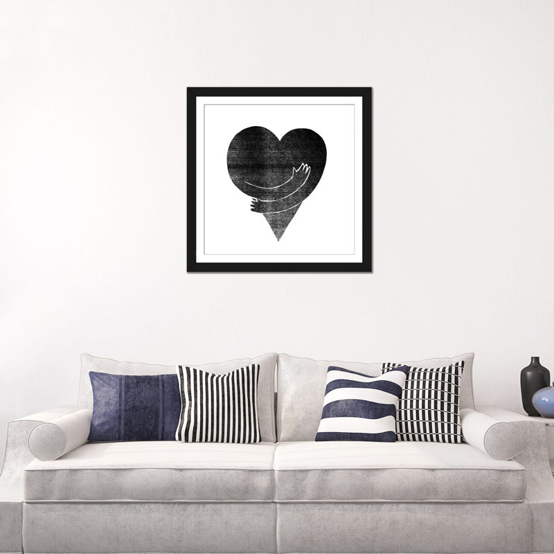 « love », impression sur toile tendue, Toile tendue, H 24 po x l 24 po x P 1 po, Blanc