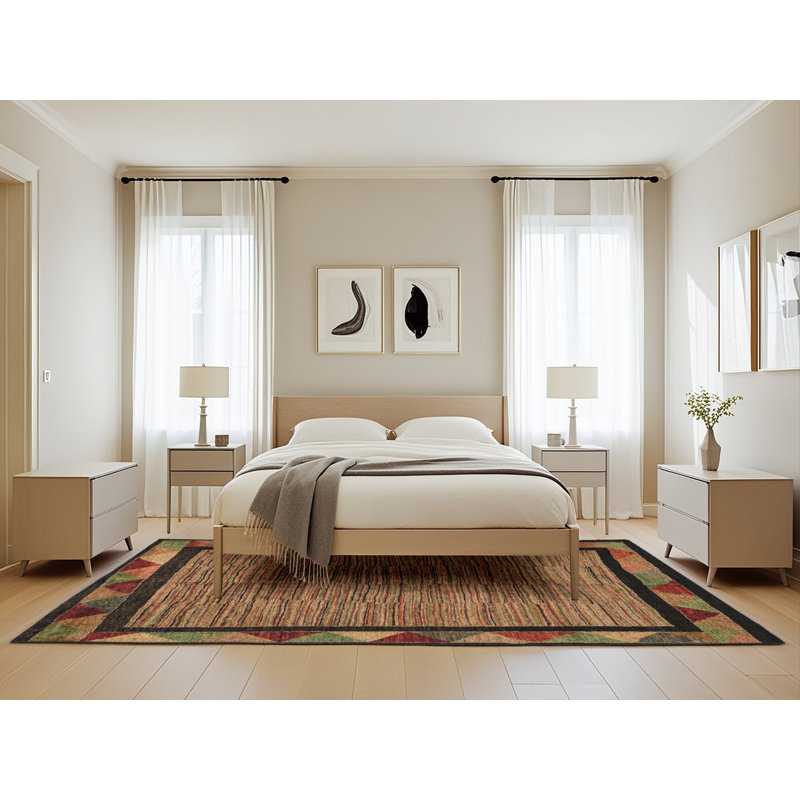 Abstract Indoor Rug, Rectangle 5' x 8'