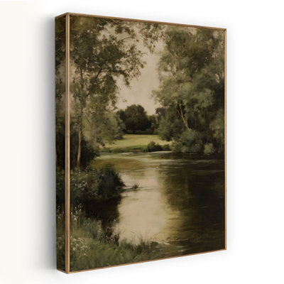 Reproduction d'art mural abstrait rétro Vintage River VI