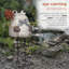 Statue de jardin grenouille 24 "avec fleur H 24"