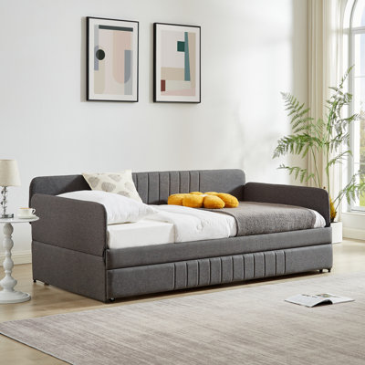 Luxueux canapé-lit à cadre en métal avec lit gigogne pour un confort ultime
