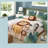 Piece Safari Lion Bedding Sets, Full Queen Microfiber Comforter Set for Kids