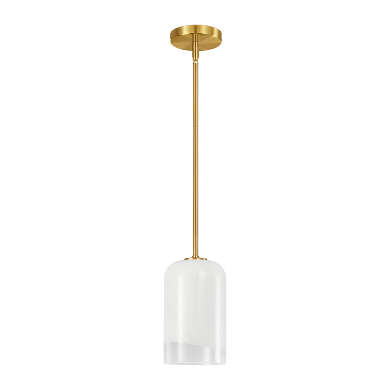 1- Light Gold Pendant Light Kitchen Island, Brushed Gold