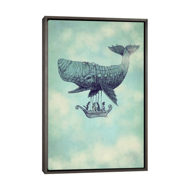 «Tea at 2000 Feet» par Eric Fan - impression d'art graphique, Non mat, H 48 po x l 32 po x P 1,5 po, Toile avec cadre gris