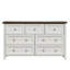 Commode 7 tiroirs Farmhouse pour chambre à coucher, meuble télé rustique en bois pour commode, rangement pour commode pour chambre à coucher, salon, couloir