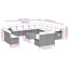 Ensemble de canapé de jardin Vidaxl beige, blanc crème