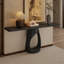 Console en bois massif carbonisé noir Wabi-Sabi-1306450429